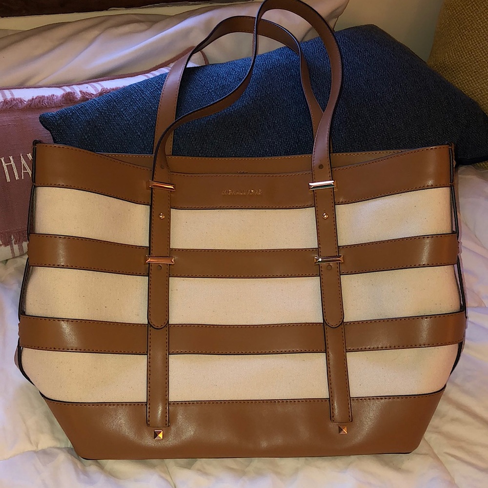 MICHAEL Michael Kors Canvas & Leather Marie Tote